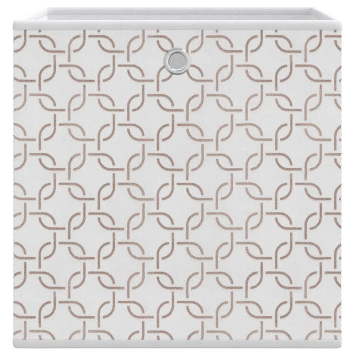 vidaXL Scatole Portaoggetti 10 pz Crema 32x32x32cm Tessuto non Tessuto