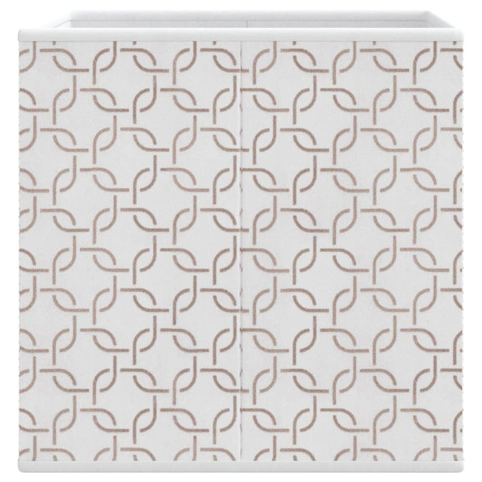 Scatole Portaoggetti 10 pz Crema 32x32x32cm Tessuto non Tessuto 4018982