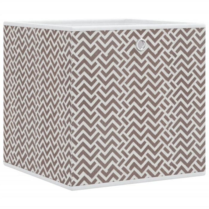 Scatole Portaoggetti 4pz Marrone 32x32x32cm Tessuto non Tessuto 4018985