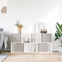 Scatole Portaoggetti 4pz Marrone 32x32x32cm Tessuto non Tessuto 4018985