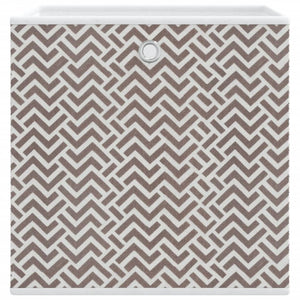 Scatole Portaoggetti 4pz Marrone 32x32x32cm Tessuto non Tessuto 4018985