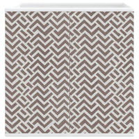Scatole Portaoggetti 4pz Marrone 32x32x32cm Tessuto non Tessuto 4018985