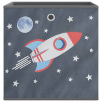 Scatole Portaoggetti 10pz Grigio 32x32x32cm Tessuto non Tessuto 4018988