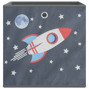 Scatole Portaoggetti 10pz Grigio 32x32x32cm Tessuto non Tessuto 4018988