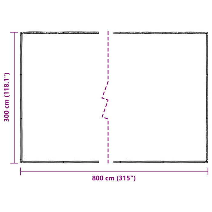 Copertura per Piante con Occhielli 3x8 m in Polietilene