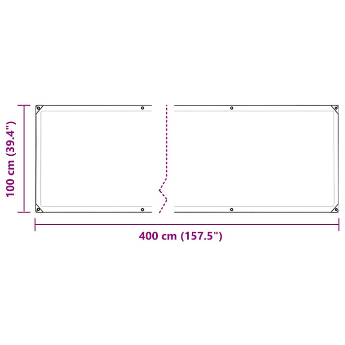vidaXL Copertura per Piante con Occhielli 1x4 m in PVC