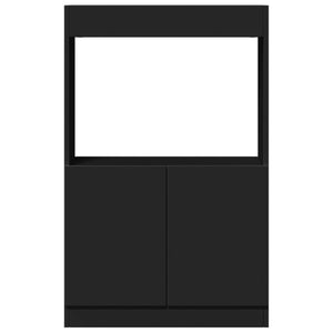 Credenza Nera 63x33x100 cm in Legno Multistrato 855098