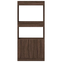 Credenza Rovere Marrone 63x33x140 cm in Truciolato 855112