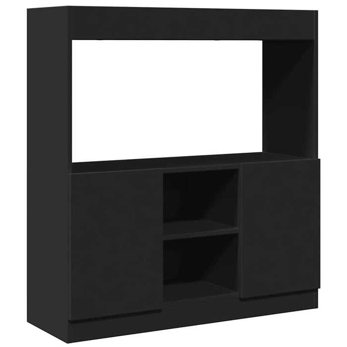vidaXL Credenza Nera 92x33x100 cm in Legno Multistrato