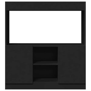 vidaXL Credenza Nera 92x33x100 cm in Legno Multistrato