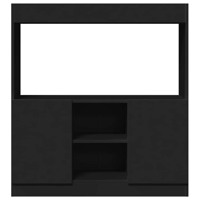 Credenza Nera 92x33x100 cm in Legno Multistrato 855125