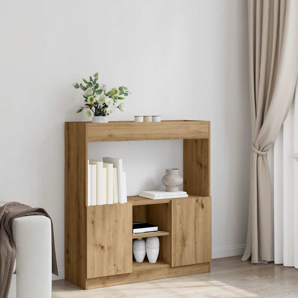 vidaXL Credenza Rovere Artigianale 92x33x100 cm in Legno Multistrato