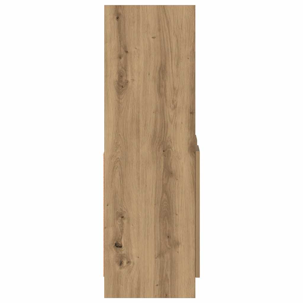 vidaXL Credenza Rovere Artigianale 92x33x100 cm in Legno Multistrato