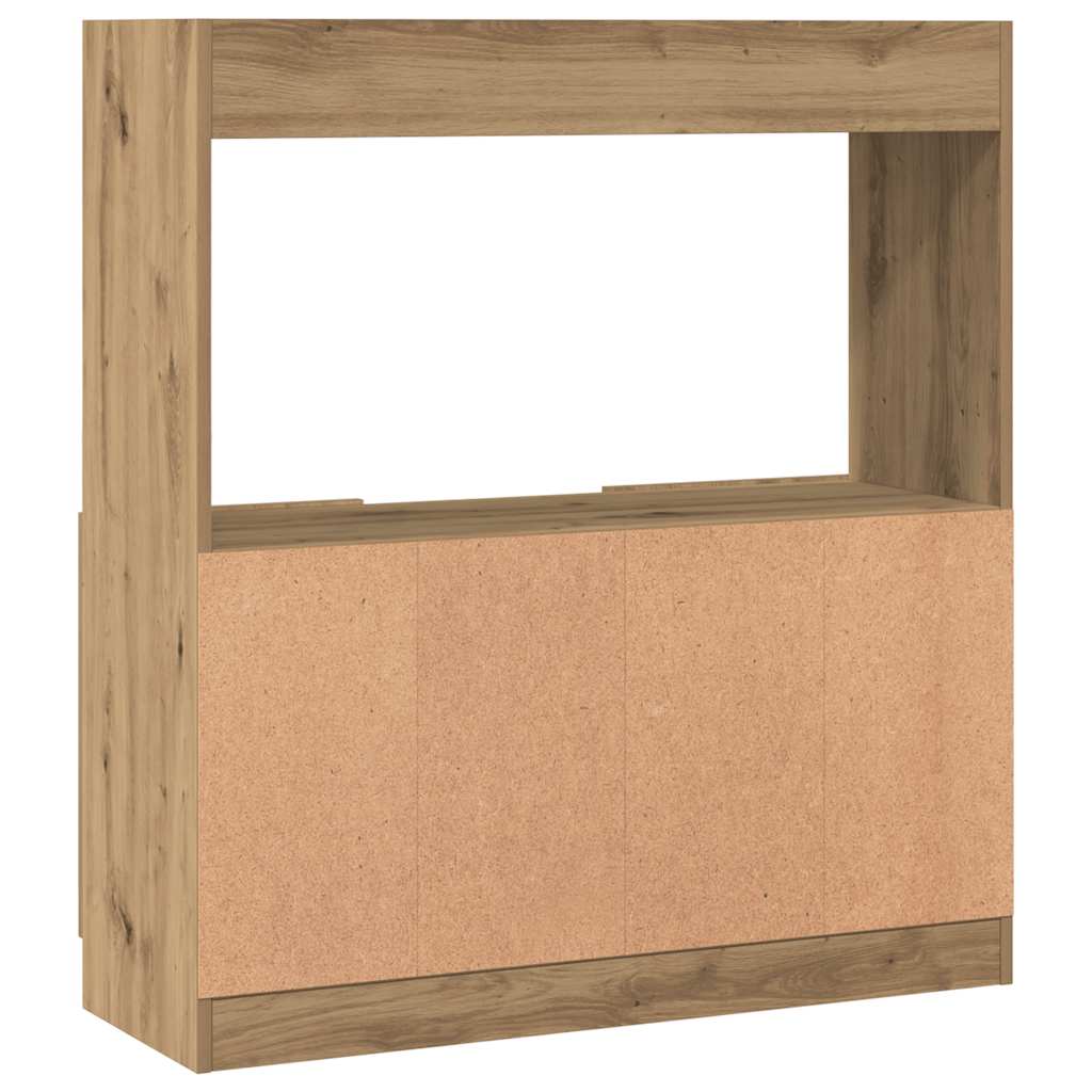 vidaXL Credenza Rovere Artigianale 92x33x100 cm in Legno Multistrato