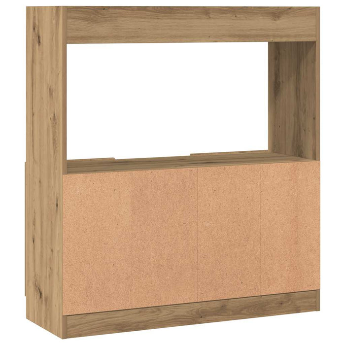 vidaXL Credenza Rovere Artigianale 92x33x100 cm in Legno Multistrato