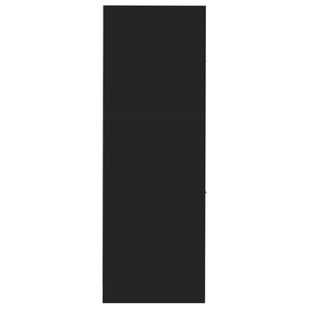 Armadietto da Farmacia Nero 30x41x118 cm in Truciolato 855161