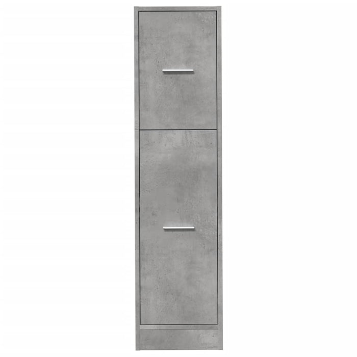 Armadietto da Farmacia Grigio Cemento 30x41x118 cm Truciolato 855163