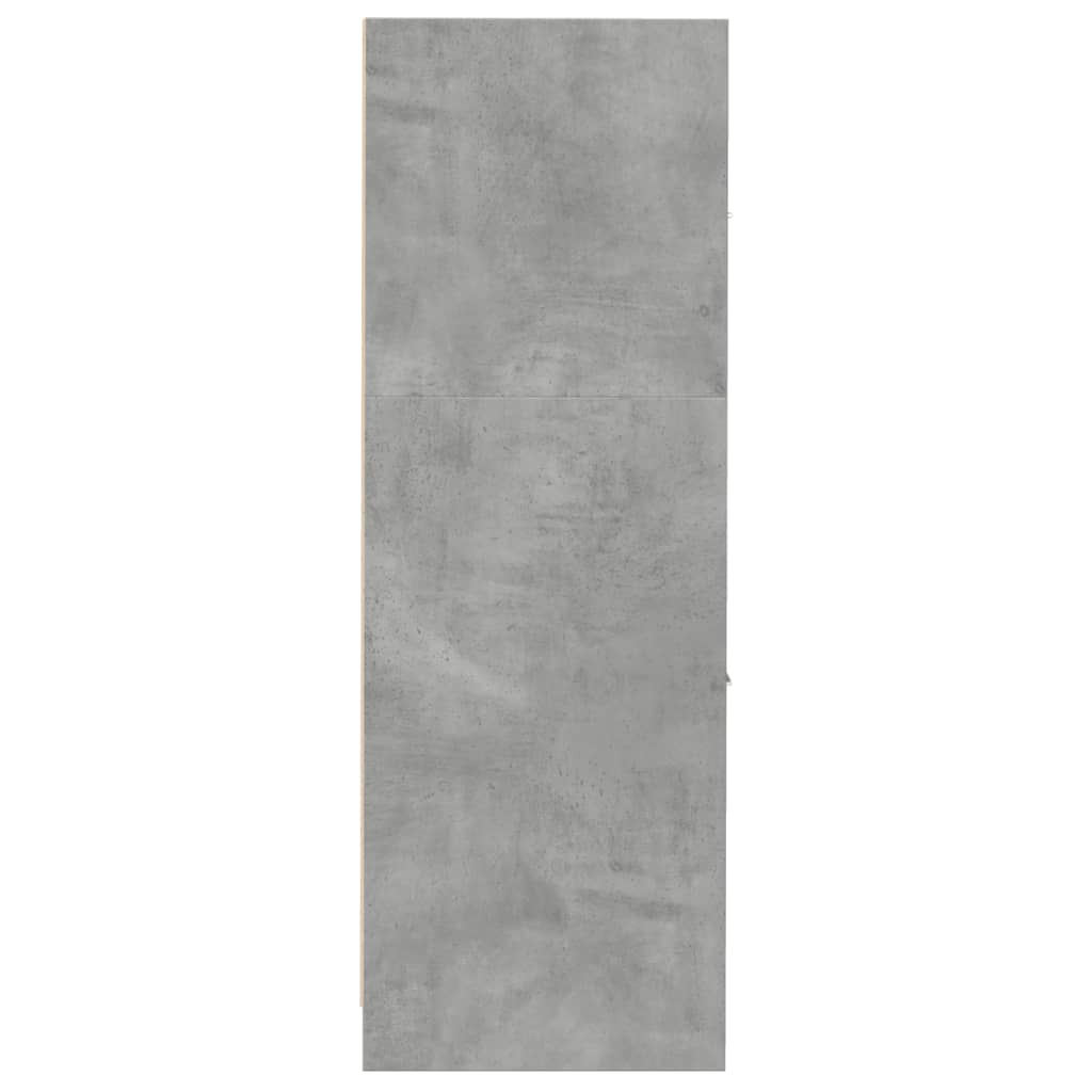 Armadietto da Farmacia Grigio Cemento 30x41x118 cm Truciolato