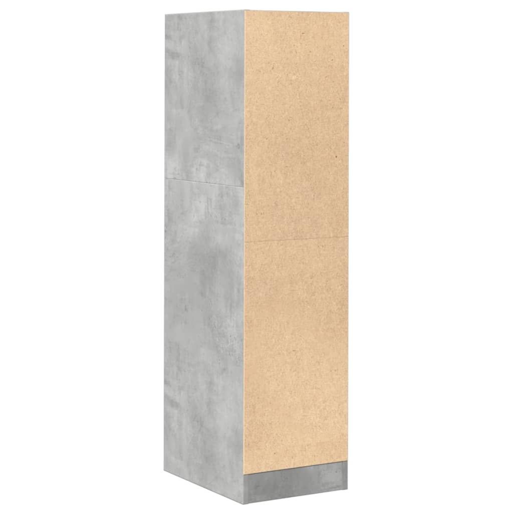 Armadietto da Farmacia Grigio Cemento 30x41x118 cm Truciolato