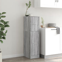 Armadietto da Farmacia Grigio Sonoma 30x41x118 cm in Truciolato 855165