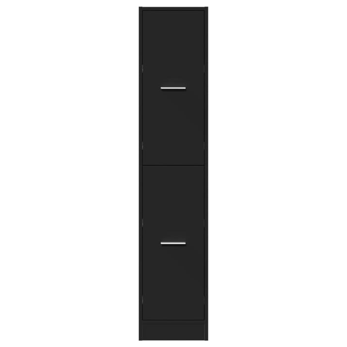 Armadietto da Farmacia Nero 30x41x144,5 cm in Truciolato 855170