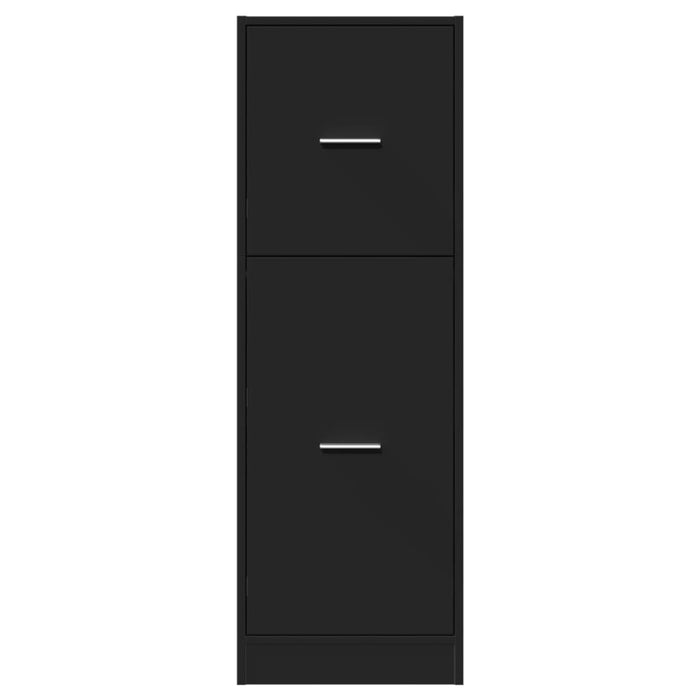 Armadietto da Farmacia Nero 40x41x118 cm in Truciolato