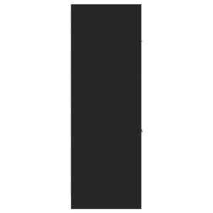 Armadietto da Farmacia Nero 40x41x118 cm in Truciolato