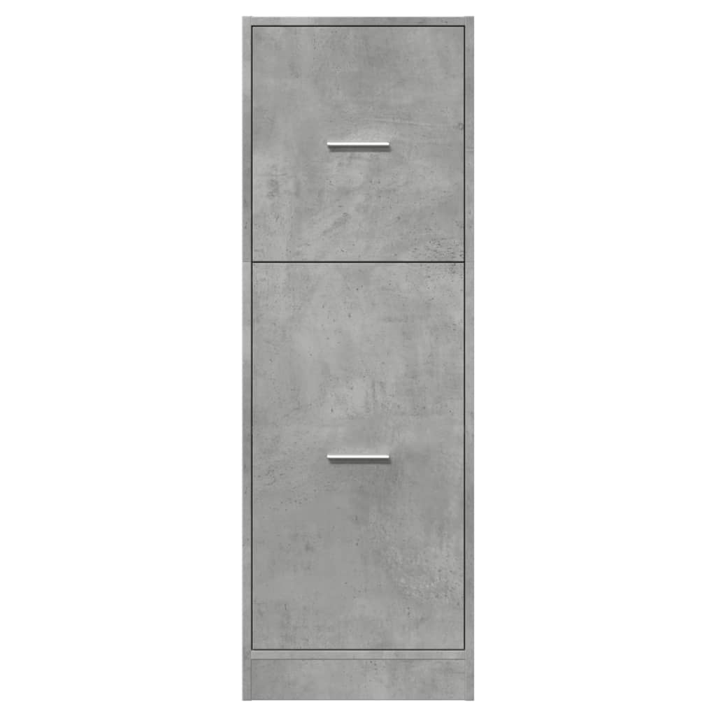 Armadietto da Farmacia Grigio Cemento 40x41x118 cm Truciolato 855199