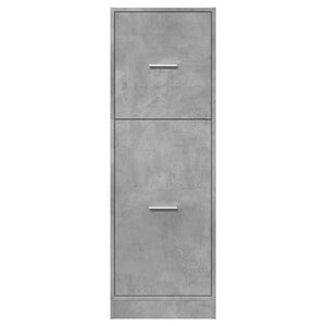 Armadietto da Farmacia Grigio Cemento 40x41x118 cm Truciolato 855199