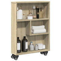 Carrello portaoggetti stretto in rovere Sonoma 48x13x68 cm in legno ingegnerizzato 855225