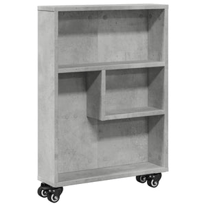 Carrello Stretto Grigio Cemento 48x13x68 cm in Truciolato 855226