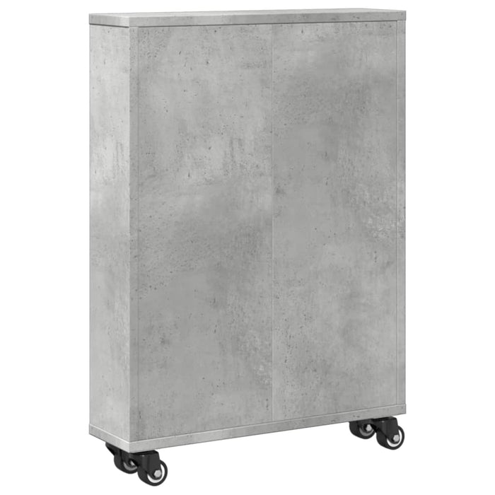 Carrello Stretto Grigio Cemento 48x13x68 cm in Truciolato 855226