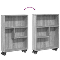 Carrello Stretto Grigio Sonoma 48x13x68 cm in Truciolato 855228