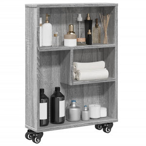 Carrello Stretto Grigio Sonoma 48x13x68 cm in Truciolato 855228