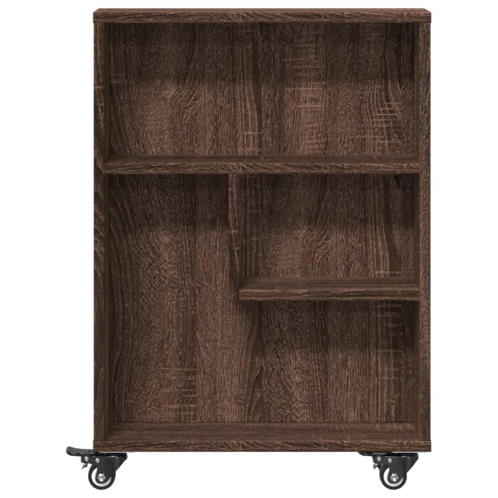 Carrello Stretto Marrone Rovere 48x13x68 cm in Truciolato 855229