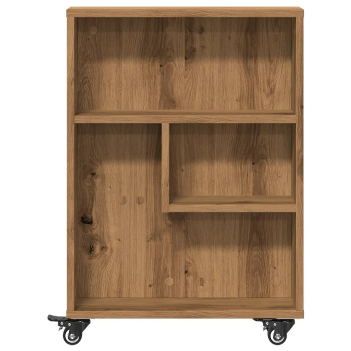Carrello Stretto Rovere Artigianale 48x13x68 cm in Truciolato