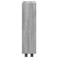 Carrello Stretto a 3 Livelli Grigio Sonoma in Truciolato