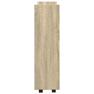 Carrello Stretto a 3 Livelli Rovere Sonoma in Truciolato 855252