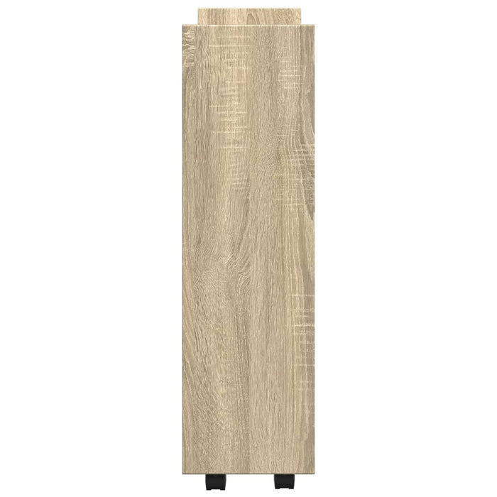 Carrello Stretto a 3 Livelli Rovere Sonoma in Truciolato 855252