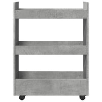 Carrello Stretto a 3 Livelli Grigio Cemento in Truciolato 855253