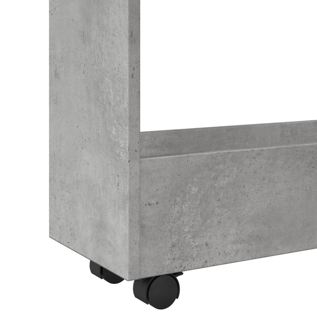 Carrello Stretto a 3 Livelli Grigio Cemento in Truciolato 855253