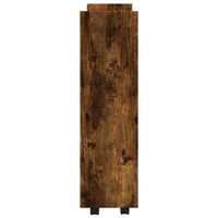 Carrello Stretto a 3 Livelli Rovere Fumo in Truciolato 855254