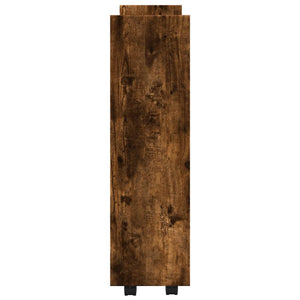 Carrello Stretto a 3 Livelli Rovere Fumo in Truciolato 855254