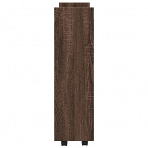 Carrello Stretto a 3 Livelli Rovere Marrone in Truciolato 855256