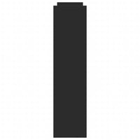 vidaXL Carrello Portaoggetti Stretto a 4 Livelli Nero in Truciolato