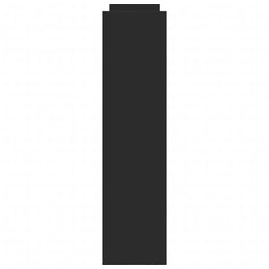 vidaXL Carrello Portaoggetti Stretto a 4 Livelli Nero in Truciolato