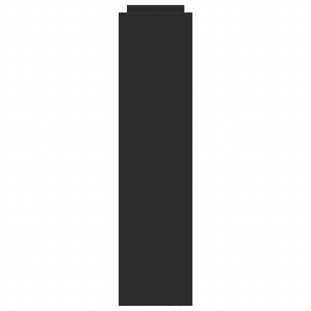 Carrello Portaoggetti Stretto a 4 Livelli Nero in Truciolato 855260