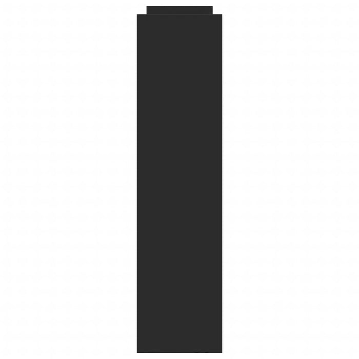 Carrello Portaoggetti Stretto a 4 Livelli Nero in Truciolato 855260