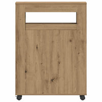 vidaXL Mobile da Bagno Stretto con Ruote Rovere Artigianale Truciolato