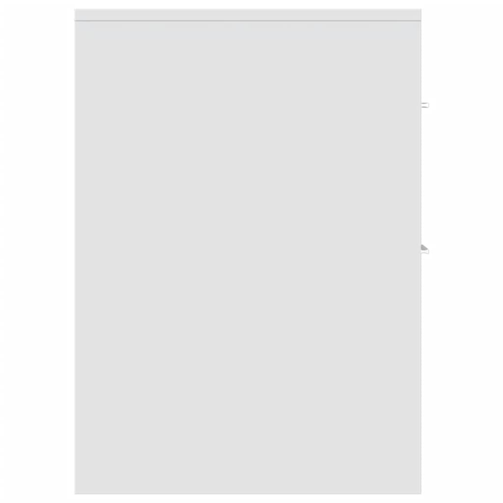 vidaXL Armadietto da Bagno Stretto con Ruote Bianco in Truciolato